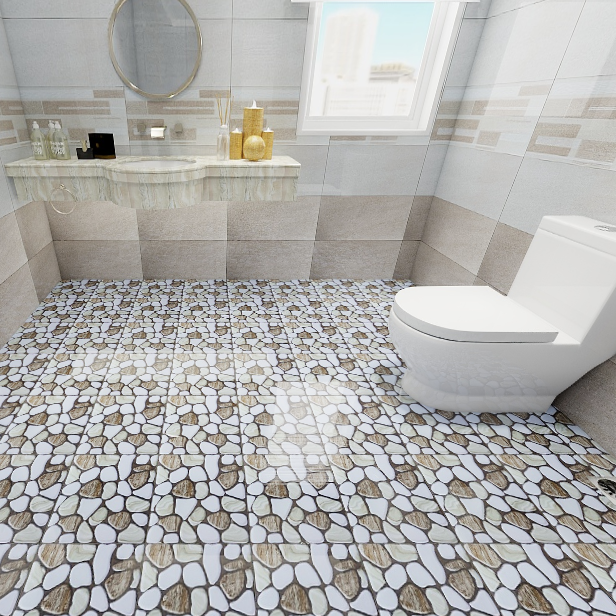 Gạch lát nền men bóng ô vuông hoa văn HG-GZZH - 30x30