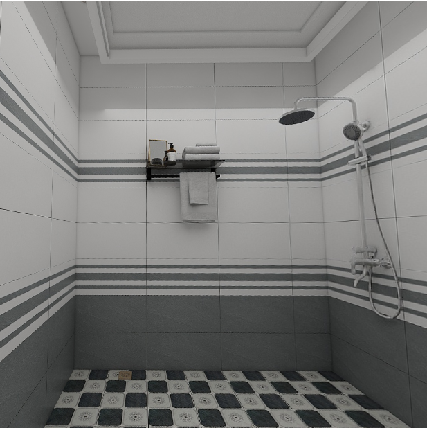 Gạch ốp tường men mờ vân mây xám điểm sọc TN-GVFZD-S 30x60
