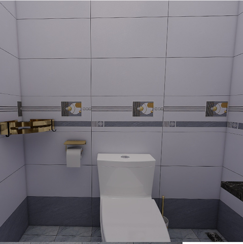  Gạch ốp tường men mờ vân mây xám điểm hoa văn TN-GNXG-D 30x60 