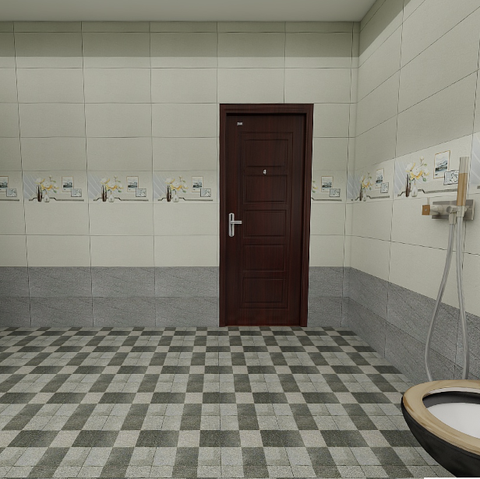  Gạch ốp tường men mờ vân mây xám điểm hoa văn VG-GNTZH 30x60 