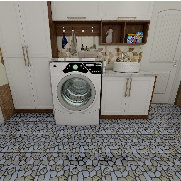 Gạch lát nền men bóng ô vuông hoa văn HG-GZZM- 30x30