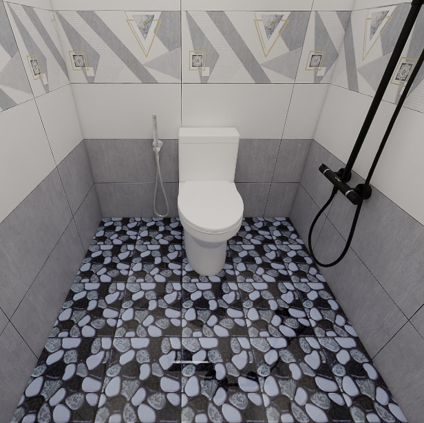 Gạch lát nền men bóng ô vuông hoa văn HG-GZZG - 30x30