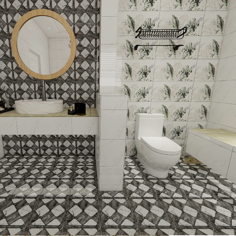  Gạch trang trí đá bóng kính xám TT-GZDG - 30x30 