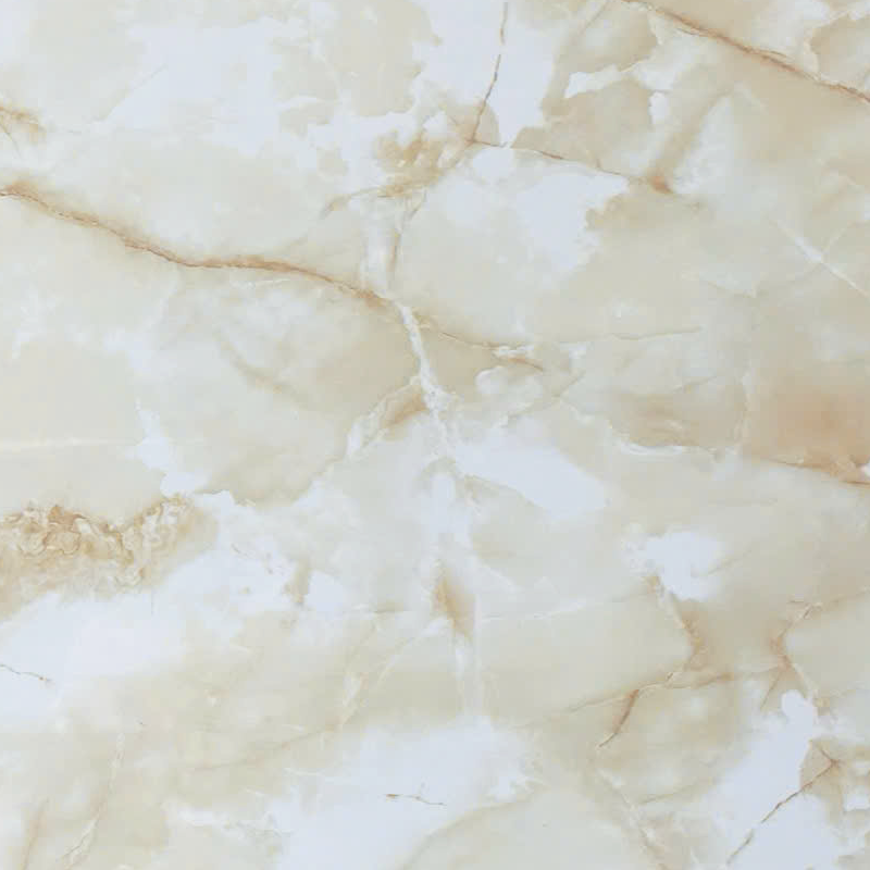 Gạch lát nền đá bóng kính trắng vàng vân V-C-VZD  - 80x80