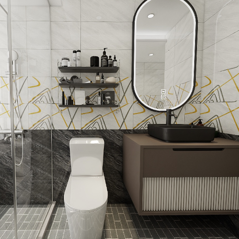  Gạch ốp tường bóng vân mây điểm hoa A-GN-MS-XZDX - 30x60 