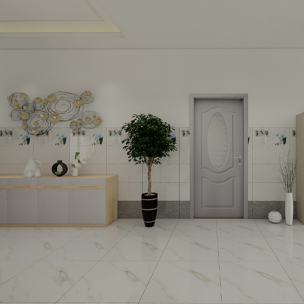 Gạch ốp tường men bóng vân xám điểm hoa KB-GNDV - 30x60