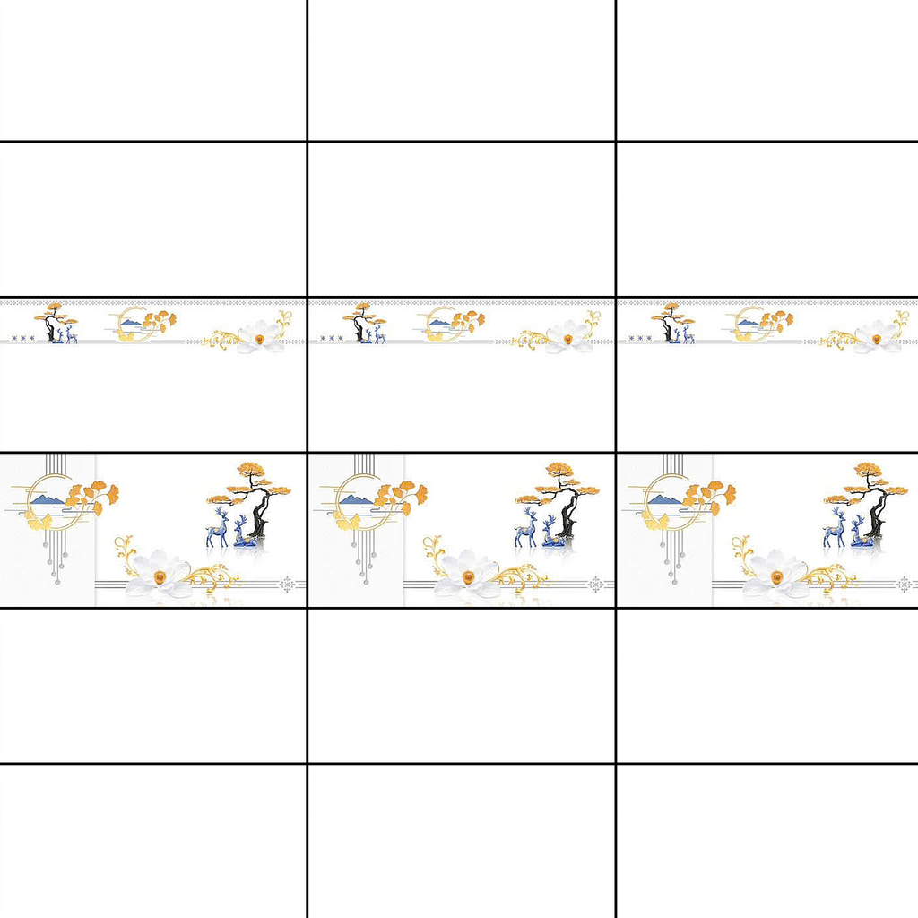 Gạch ốp tường đá bóng kính trắng trơn điểm hoa BC-GNZZ   - 30x60