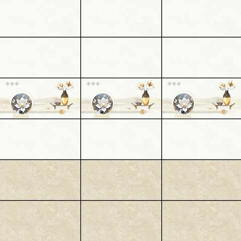  Gạch ốp tường đá bóng kính vàng vân mây điểm hoa BC-GNZG   - 30x60 