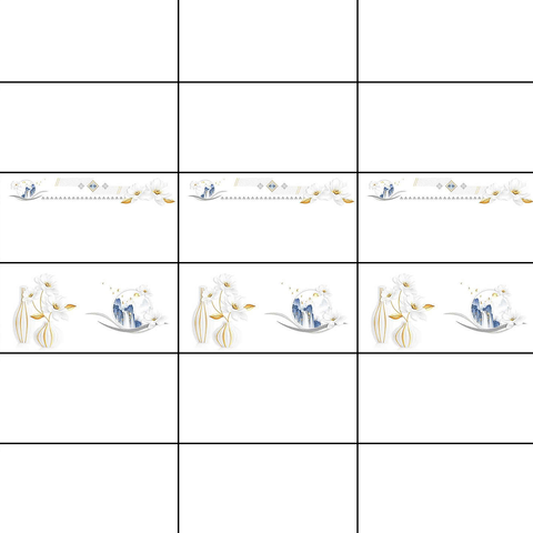  Gạch ốp tường đá bóng kính trắng trơn điểm hoa DHT-GNGZZ-VD   - 30x60 