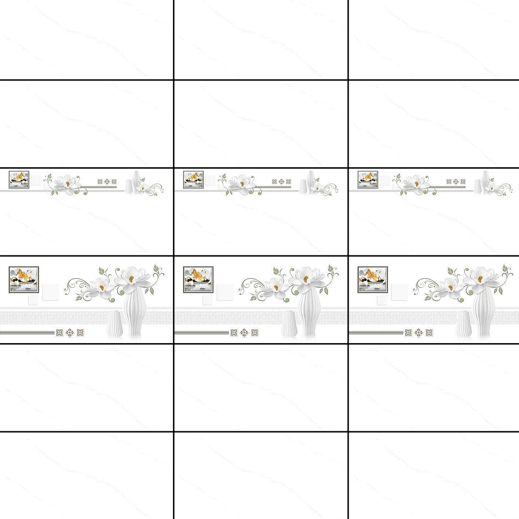 Gạch ốp tường đá bóng kính trắng vân khói điểm hoa DHT-GNGZD   - 30x60