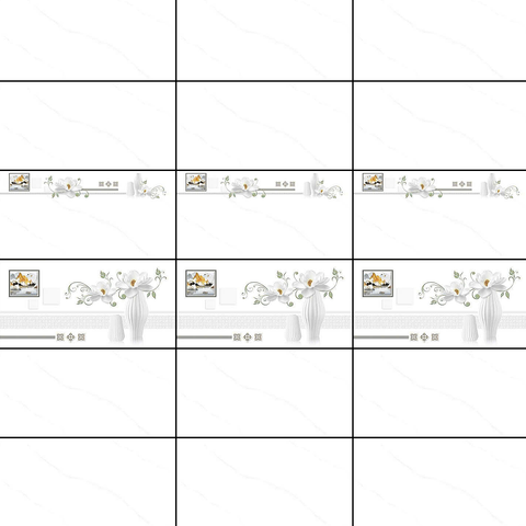  Gạch ốp tường đá bóng kính trắng vân khói điểm hoa DHT-GNGZD   - 30x60 