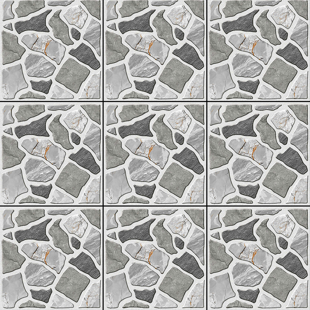 Gạch lát nền sân vườn mờ hoa văn xám DPL-SV-MMZ - 50x50