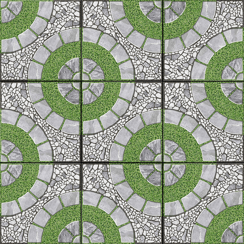 Gạch lát nền sân vườn mờ hoa văn xám DPL-SV-MMG - 50x50