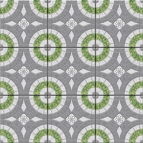  Gạch lát nền sân vườn mờ hoa văn xám DPL-SV-MMT - 50x50 