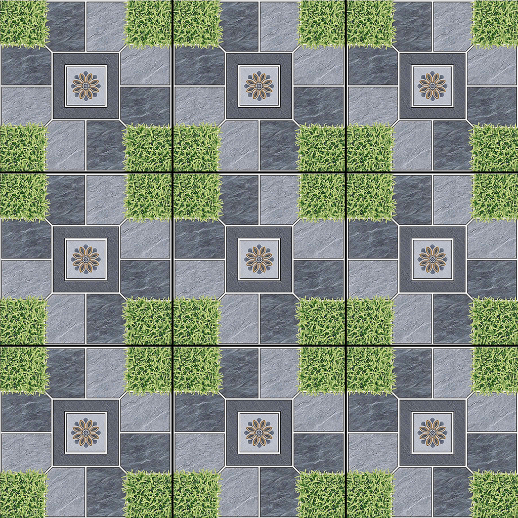Gạch lát nền sân vườn mờ hoa văn xám DPL-SV-MMV - 50x50