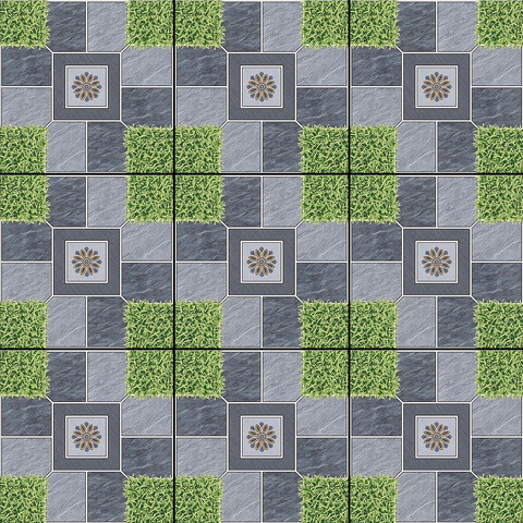  Gạch lát nền sân vườn mờ hoa văn xám DPL-SV-MMV - 50x50 