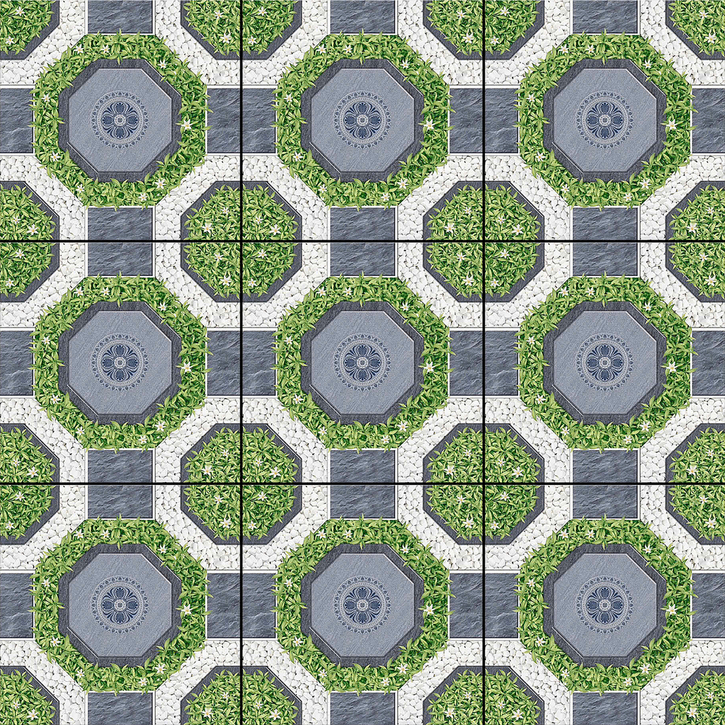 Gạch lát nền sân vườn mờ hoa văn xám DPL-SV-MND - 50x50