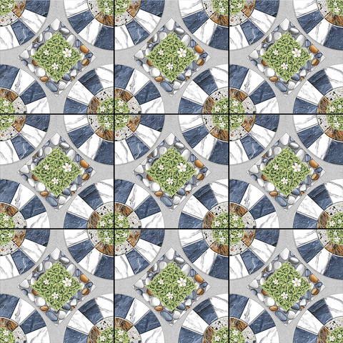  Gạch lát nền sân vườn mờ hoa văn xám DPL-SV-MNF - 50x50 