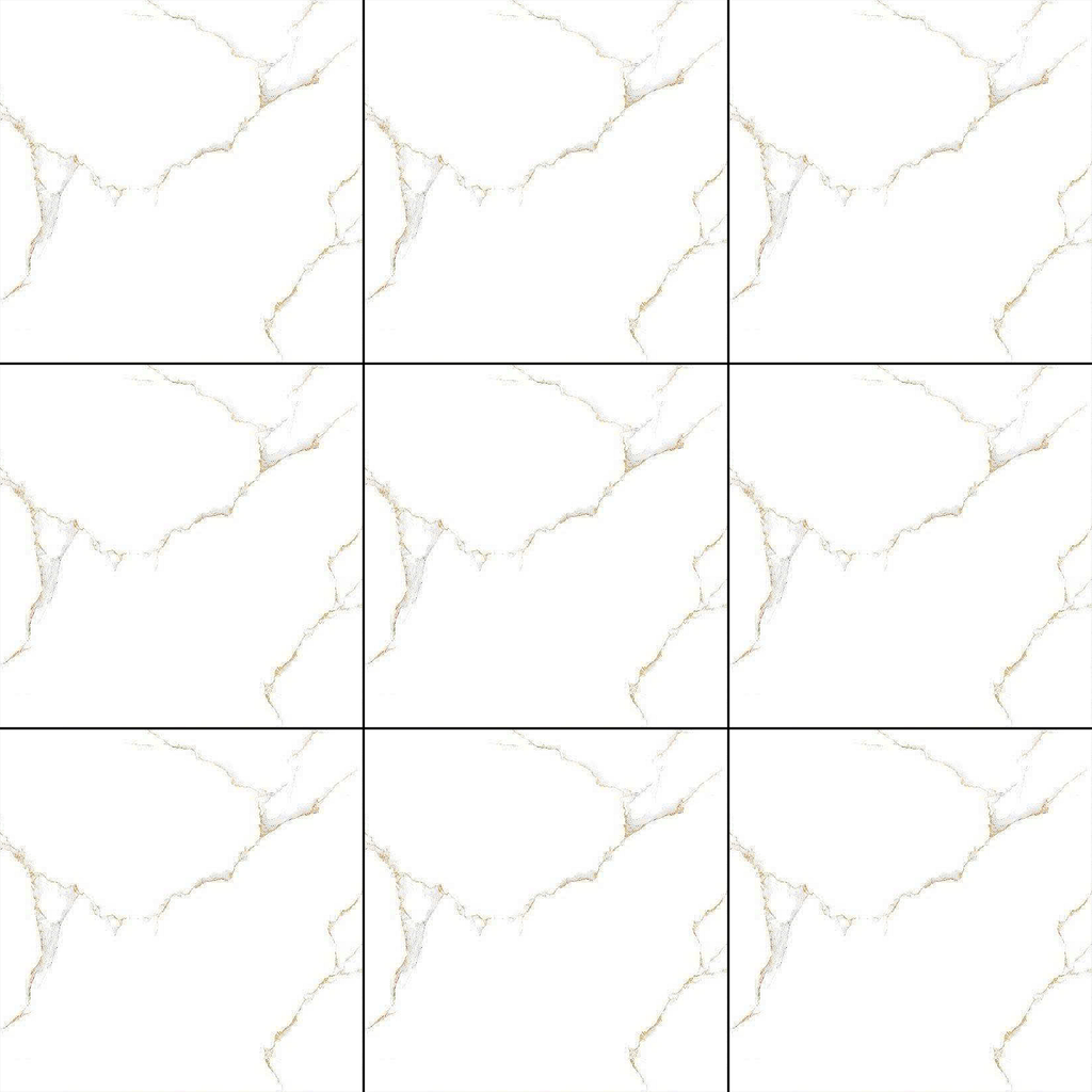 Gạch ốp lát đá bóng kính trắng vân vàng GHP-VDM 80x80