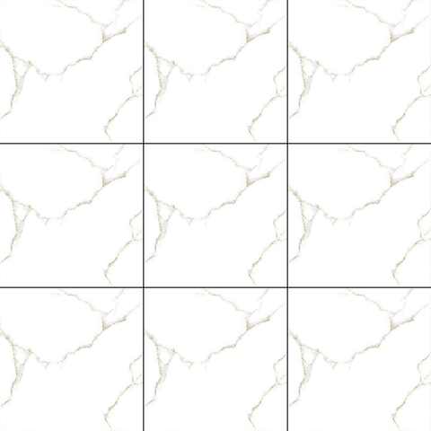  Gạch ốp lát đá bóng kính trắng vân vàng GHP-VDM 80x80 