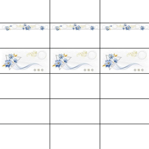  Gạch ốp tường đá bóng kính trắng trơn điểm hoa MK-GNZ   - 30x60 