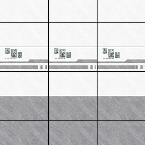  Gạch ốp tường đá bóng kính trắng vân xám điểm hoa MK-GNT - 30x60 