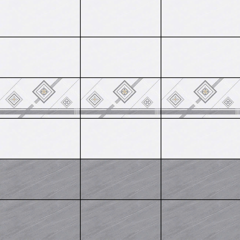  Gạch ốp tường đá bóng kính trắng vân xám điểm hoa MK-GNV - 30x60 