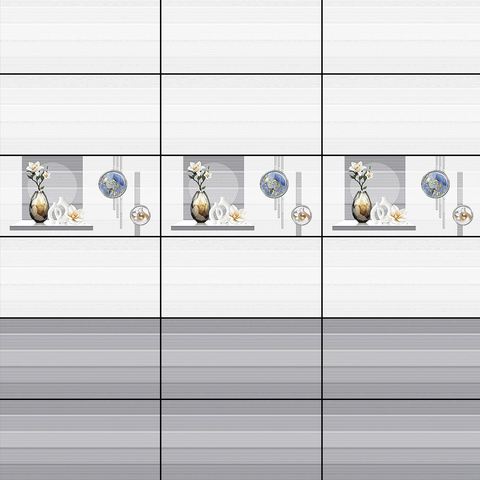  Gạch ốp tường đá bóng kính sọc xám điểm hoa MK-GTZ - 30x60 