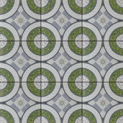  Gạch lát nền sân vườn mờ hoa văn xám MK-SV-MHDD - 50x50 