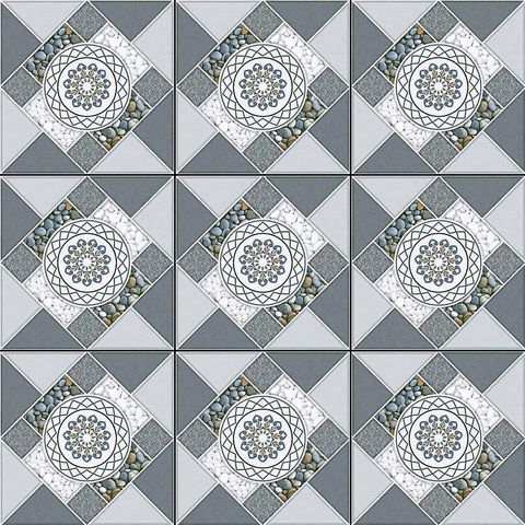  Gạch lát nền sân vườn mờ hoa văn xám MK-SV-MVDD - 50x50 