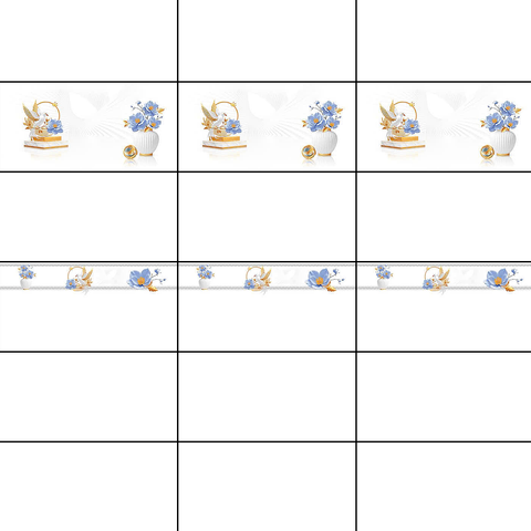  Gạch ốp tường đá bóng kính trắng trơn điểm hoa SV-GNZZ   - 30x60 