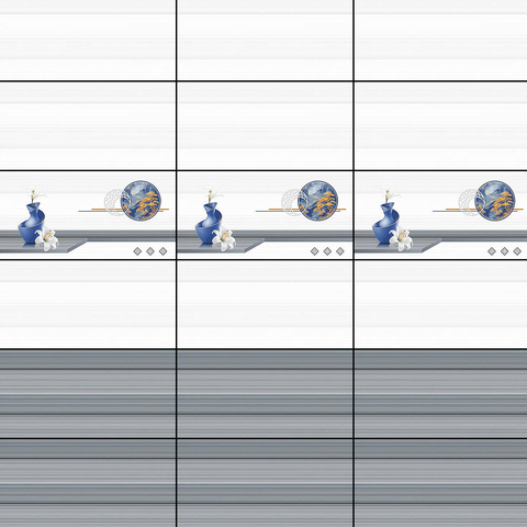  Gạch ốp tường đá bóng kính xám vân sọc điểm hoa SV-GNZF   - 30x60 