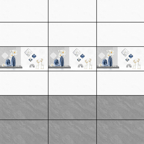  Gạch ốp tường đá bóng kính xám vân mây điểm hoa SV-GNZG   - 30x60 