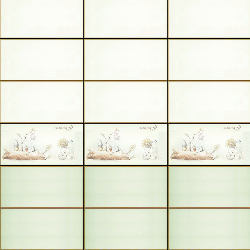 Gạch ốp tường men bóng xanh lá điểm hoa văn TBN-FH-K-GNZD - 30x60