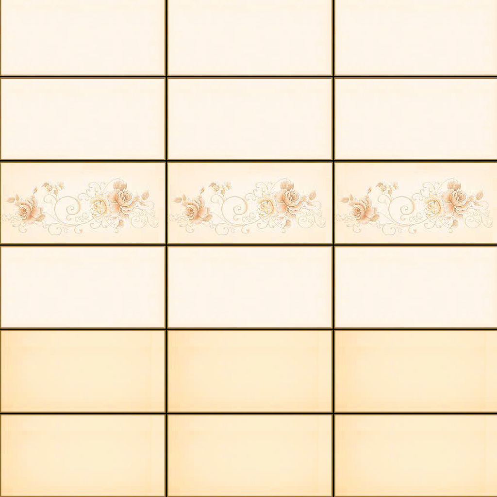 Gạch ốp tường men bóng kem vàng điểm hoa văn TBN-FH-K-GNZG - 30x60