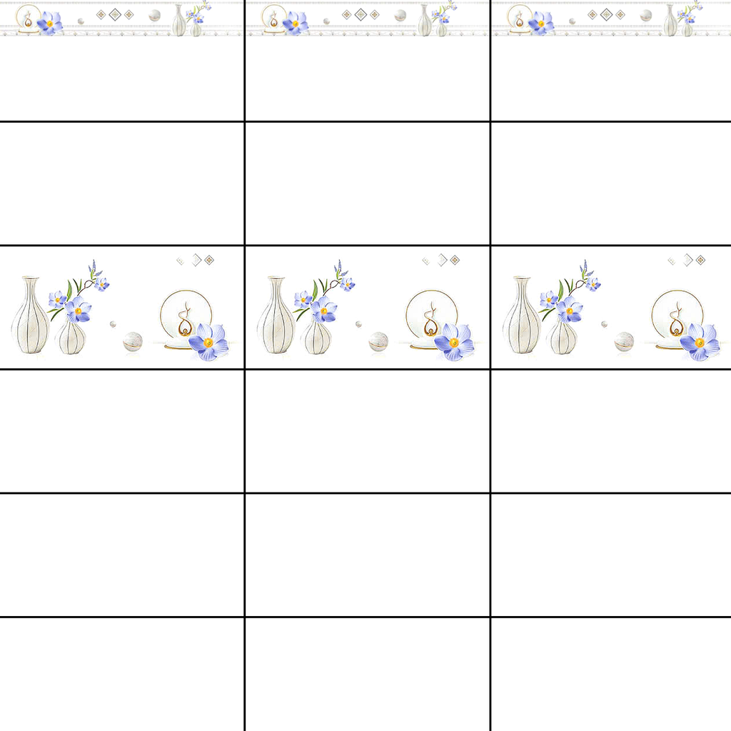 Gạch ốp tường men bóng trắng trơn điểm hoa TH-GNZZZ - 30x60