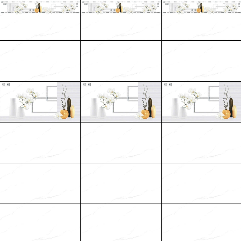 Gạch ốp tường đá bán sứ trắng vân khói điểm hoa THP-GZNZG - 30x60