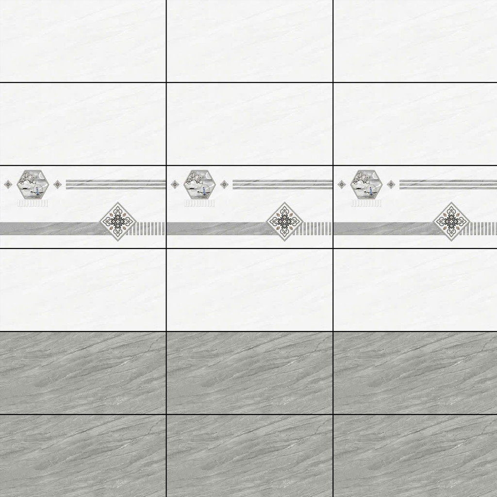 Gạch ốp đá bóng kính vân mây xám điểm sọc THP-HZXZG - 40x80