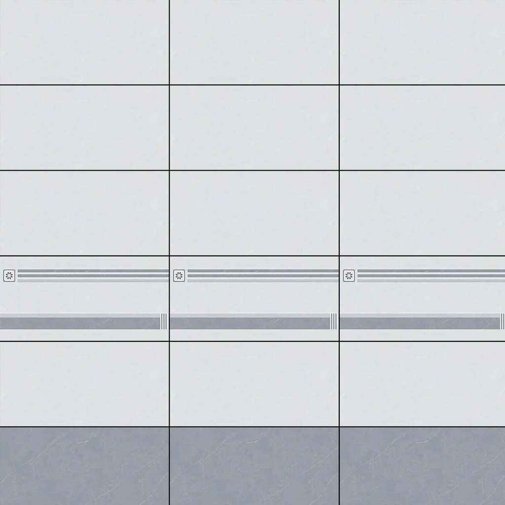 Gạch ốp tường men bóng vân mây xám điểm hoa văn THP-HZXZT - 40x80