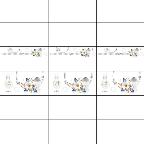  Gạch ốp tường đá bóng kính trắng trơn điểm hoa TK-GNZZ   - 30x60 