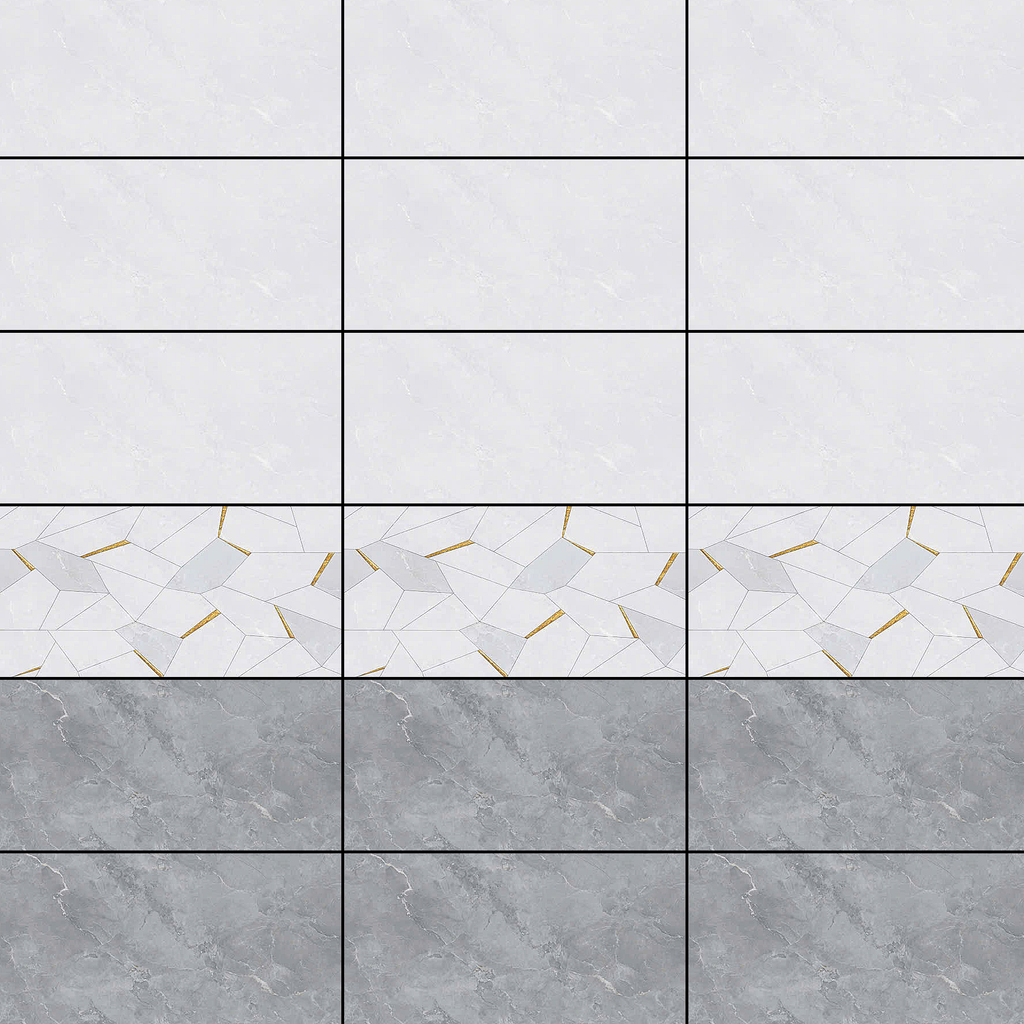 Gạch ốp tường đá bóng kính vân xám điểm hoa TK-GNZM   - 30x60