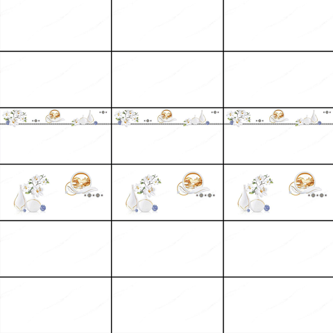  Gạch ốp tường men bóng kính trắng vân điểm hoa TK-GNZTT   - 30x60 