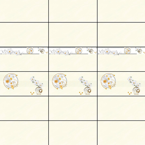  Gạch ốp tường men bóng kính vân vàng điểm hoa TK-GNZTV   - 30x60 