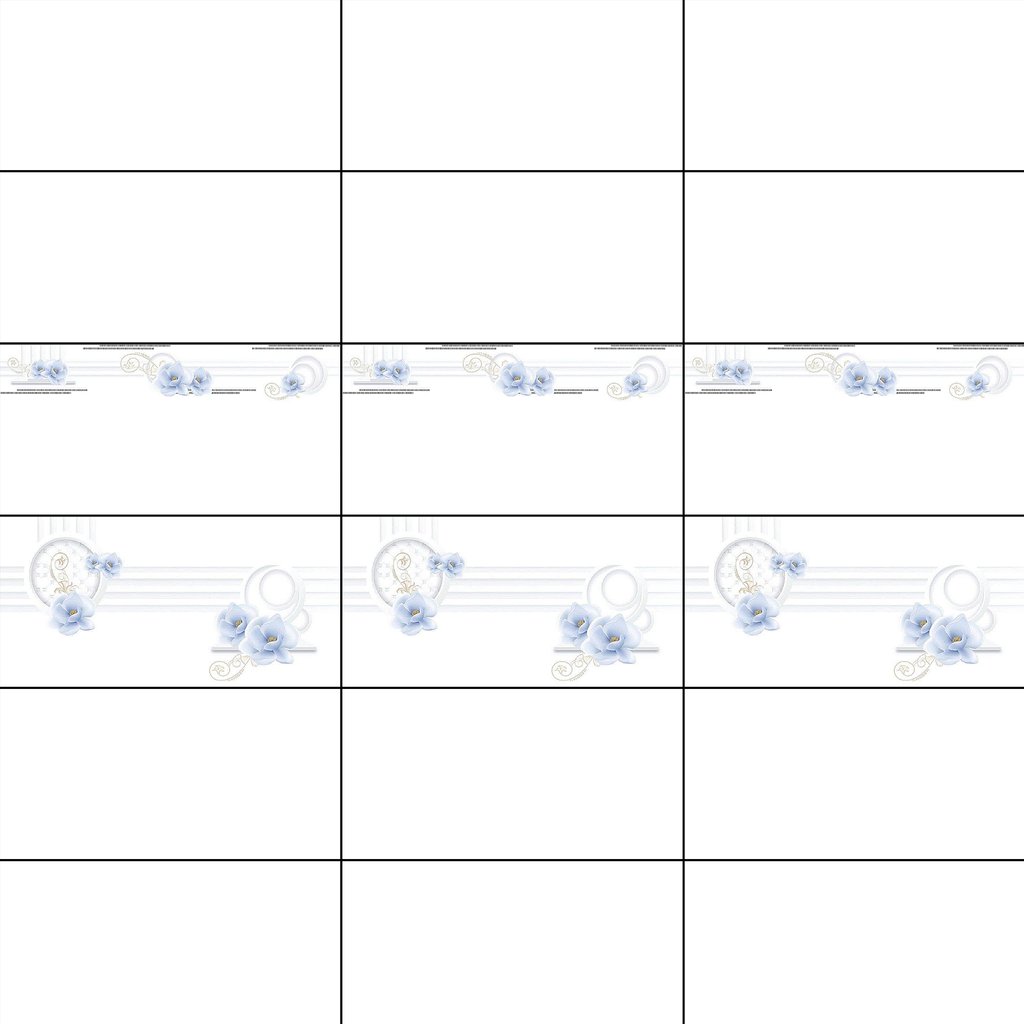 Gạch ốp men bóng trắng trơn điểm hoa TK-HVMZ - 40x80