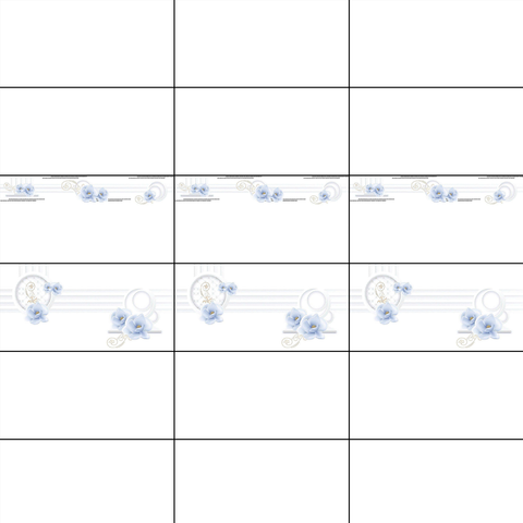  Gạch ốp men bóng trắng trơn điểm hoa TK-HVMZ - 40x80 