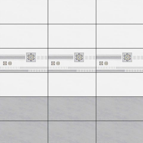  Gạch ốp tường men bóng vân mây xám điểm hoa văn TK-HVMT - 40x80 