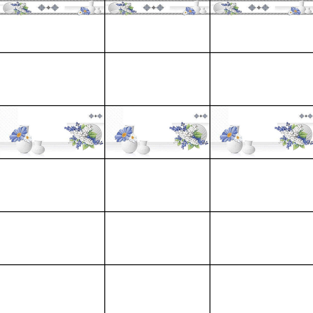 Gạch ốp tường men bóng trắng vân khói điểm hoa TN-GNF-V1   - 30x60