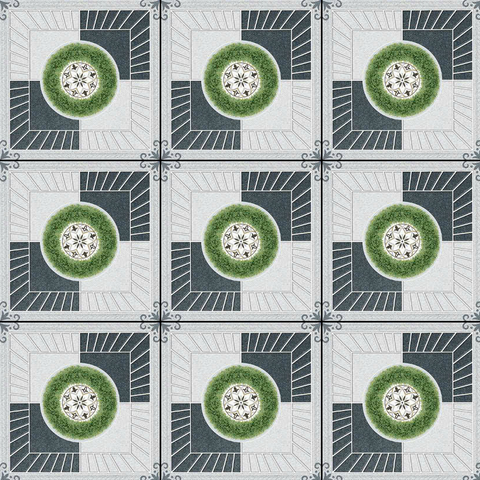  Gạch lát nền sân vườn sỏi đá hoa cỏ TP-MFZT - 50x50 