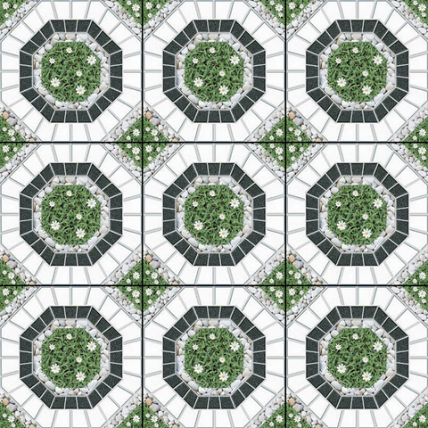  Gạch lát nền sân vườn sỏi đá hoa cỏ TP-MFZV - 50x50 