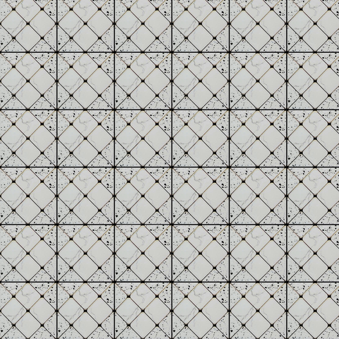  Gạch trang trí đá bóng kính trắng vân khói hình thoi TT-GZZX - 30x30 